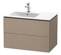 Duravit L-Cube Meuble sous-vasque LC629107575 82x48,1x55cm, 2 tiroirs, lavabo à gauche, lin