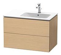 Duravit L-Cube meuble sous vasque LC629203030 82x48,1x55cm, 2 tiroirs, vasque à droite, chêne naturel