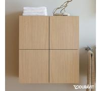 Duravit L-Cube armoire mi-haute, largeur 700mm, profondeur 363mm, 2 portes, LC117707171, Couleur: Placage chêne méditerranéen en bois véritable