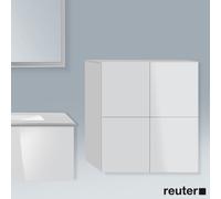 Duravit L-Cube armoires mi-hautes, 2 portes, 700x363x800mm, LC117708585, Couleur: Laque brillante blanche