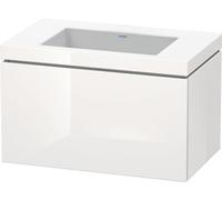 L-Cube Duravit vasque LC6917N2222 80 x 48 cm, sans trou pour robinetterie, blanc brillant, 2000 coulissant