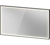 Duravit L-Cube Miroirs avec éclairage, angulaires, 1200x700x67mm, graphite aluminium mat, LC7383049490100, Exécution: avec miroir chauffant