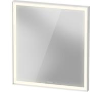 Duravit L-Cube Miroirs avec éclairage, angulaires, 650x700x67mm, blanc aluminium mat, LC7380018180100, Exécution: avec miroir chauffant