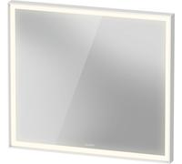 Duravit L-Cube Miroirs avec éclairage, angulaires, 800x700x67mm, blanc aluminium mat, LC7381018180100, Exécution: avec miroir chauffant