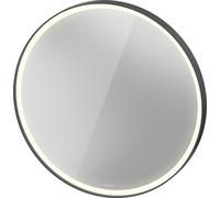 Duravit L-Cube Miroirs avec éclairage, rond, LED 24W, 900x900x67mm, graphite aluminium mat, LC7376049490100, Exécution: avec miroir chauffant