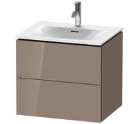 Duravit L-Cube Vanity unit à accrochage mural LC6305, 620x481 mm, 2 tiroirs, pour Viu 234463, LC630508686, Couleur: Laque Cappuccino haute brillance