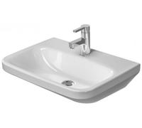 Duravit lavabo DuraStyle Med 55cm, sans trop-plein, avec plage pour robinetterie, sans trou pour robinetterie, 23245500701, Couleur: Blanc avec Wondergliss