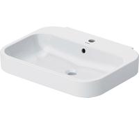 Duravit lavabo Happy D.2 65cm avec trop-plein, avec plage de robinetterie, 1 trou pour robinetterie, 23166500001, Couleur: Blanc avec Wondergliss