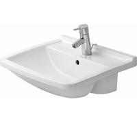 Duravit lavabo semi-porté Starck 3 55cm, avec trop-plein, 0310550000, Couleur: Blanc
