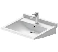 DURAVIT Starck 3 - Lavabo vital 600x545mm avec 1 trou de robinetterie avec trop-plein blanc sans WonderGliss
