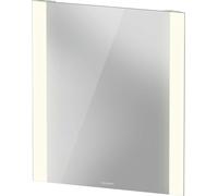 Duravit lumière et miroirs Best miroir avec éclairage LED, interrupteur à capteur, miroir chauffant, champs lumineux latéraux, hauteur 700mm, blanc mat, LM7885D00000000, Longueur: 600mm