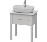 Duravit Luv bâti-support de lavabo à poser LU9560, 1 tiroir, largeur 638mm, LU956003939, Couleur: Laque mate en soie Nordic White