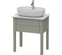 Duravit Luv bâti-support de lavabo à poser LU9560, 1 tiroir, largeur 638mm, LU956009292, Couleur: Gris pierre Vernis satiné mat Soie
