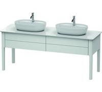 Duravit Luv bâti-support pour lavabo à poser, 1733 x 570 mm, 2 tiroirs, LU9562B3636, Couleur: Laque mate en soie blanche