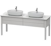 Duravit Luv bâti-support pour lavabo à poser, 1733 x 570 mm, 2 tiroirs, LU9562B3939, Couleur: Laque mate en soie Nordic White