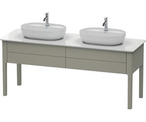 Duravit Luv bâti-support pour lavabo à poser, 1733 x 570 mm, 2 tiroirs, LU9562B9292, Couleur: Gris pierre Vernis satiné mat Soie