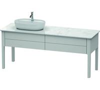 Duravit Luv bâti-support pour lavabo à poser, 1733 x 570 mm, 2 tiroirs, LU9563L3939, Couleur: Laque mate en soie Nordic White