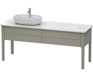 Duravit Luv bâti-support pour lavabo à poser, 1733 x 570 mm, 2 tiroirs, LU9563L9292, Couleur: Gris pierre Vernis satiné mat Soie