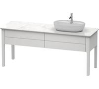 Duravit Luv bâti-support pour lavabo à poser, 1733 x 570 mm, 2 tiroirs, LU9563R3636, Couleur: Laque mate en soie blanche