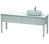 Duravit Luv bâti-support pour lavabo à poser, 1733 x 570 mm, 2 tiroirs, LU9563R3939, Couleur: Laque mate en soie Nordic White