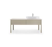 Duravit Luv bâti-support pour lavabo à poser, 1733 x 570 mm, 2 tiroirs, LU9563R6060, Couleur: Laque mate taupe soie
