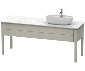 Duravit Luv bâti-support pour lavabo à poser, 1733 x 570 mm, 2 tiroirs, LU9563R6060, Couleur: Laque mate taupe soie