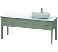 Duravit Luv bâti-support pour lavabo à poser, 1733 x 570 mm, 2 tiroirs, LU9563R9292, Couleur: Gris pierre Vernis satiné mat Soie