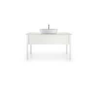 Duravit Luv bâti-support pour lavabo à poser LU9561, 1338 x 570 mm, 1 tiroir, LU956103636, Couleur: Laque mate en soie blanche
