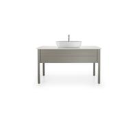 Duravit Luv bâti-support pour lavabo à poser LU9561, 1338 x 570 mm, 1 tiroir, LU956109292, Couleur: Gris pierre Vernis satiné mat Soie