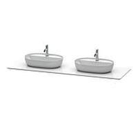 Duravit Console Luv LU9467B1717 178,3x59,5 cm structure blanche en pierre de quartz 2 découpes