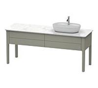 Duravit Meuble Luv LU9563R9292 178,3×57 cm à droite Gris pierre satiné mat 2 tiroirs debout