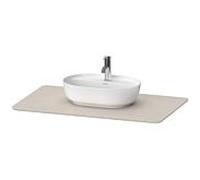 Duravit Console de lavabo Luv LU946902525 98,8x59,5 cm pierre de quartz découpe 2000 structure Sand