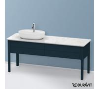 Duravit Luv bâti-support pour lavabo à poser, 1733 x 570 mm, 2 tiroirs, LU9563L9898, Couleur: Laque mat soyeuse bleu nuit