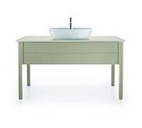 Duravit Luv Meuble-lavabo LU956106060 138,8x57x74,3cm, soie taupe mat, 1 tiroir, debout