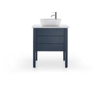Duravit Luv Meuble sous-lavabo vertical LU9565, 1 tiroir, 1 coulissant, largeur : 638mm, LU956509898, Couleur: Laque mat soyeuse bleu nuit