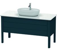 Duravit Luv Meuble sous-lavabo à poser LU9566, 1338 x 570 mm, 1 tiroir, 1 tablette coulissante, LU956609898, Couleur: Laque mat soyeuse bleu nuit