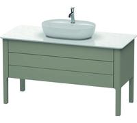DURAVIT Luv - Meuble sous lavabo pour plan de toilette avec 2 tiroirs & 1 découpe pour lavabo au centre 1338x743x570mm gris pierre satiné mat/gris pierre satiné mat