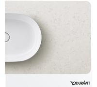 Duravit Console Luv LU9467B1717 178,3x59,5 cm structure blanche en pierre de quartz 2 découpes