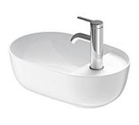 Duravit Luv poser 03814226001 blanc / blanc soie matt glitter gliss, avec trou pour robinet