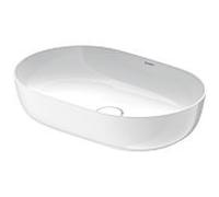 Duravit Luv vasque à poser 03796000001 60x40cm, sol, sans trou pour robinetterie, trop-plein, rangée de trous pour robinetterie, blanc WonderGliss