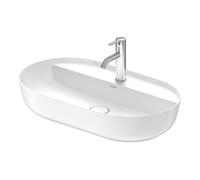 Duravit vasque à poser Luv 0380702600 70×40cm sans trop-plein, trous pour robinetterie blanc