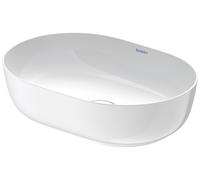 Duravit Luv vasque à poser 50x35cm, sans trop-plein, sans percement pour robinetterie, meulé, 03795000001, Couleur: Blanc brillant avec Wondergliss