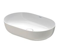 Duravit Luv vasque à poser 60x40cm, sans trop-plein, sans percement pour robinetterie, meulé, 0379602300, Couleur: Couleur intérieure blanc brillant / couleur extérieure gris satiné mat