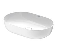 Duravit Luv vasque à poser 60x40cm, sans trop-plein, sans percement pour robinetterie, meulé, 0379602600, Couleur: Peinture intérieure blanc brillant / Peinture extérieure blanc satiné