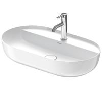 Duravit Vasque à poser Luv 0380700000 70×40 cm, banc percé robinetterie, sans trop-plein, blanc