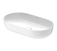 Duravit Luv vasque à poser 70x40cm, sans trop-plein, sans percement pour robinetterie, meulé, 0379702600, Couleur: Peinture intérieure blanc brillant / Peinture extérieure blanc satiné