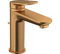 Duravit Wave Mitigeur monocommandÃ© pour lavabo, saillie 122 mm, avec garniture dÃ©coulement, WA10200010, Coloris: bronze brossÃ© - WA1020001004