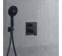 Duravit Mitigeur monocommande douche encastré Manhattan MH4210012046, robinet inverseur, noir mat