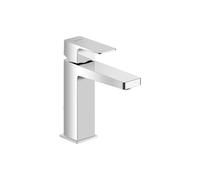 Duravit Manhattan Robinet de lavabo à économie d'eau, taille M (hauteur du bec 116 mm), mitigeur de lavabo économe en énergie (FreshStart), robinet de salle de bain avec bonde à tirette, mitigeur de