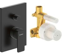 Duravit Manhattan Set de mitigeurs encastrés, 2 consommateurs, noir mat, MH4210008046